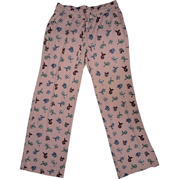 Simple Pleasures Pink with Scarf Design Womens Lounge Sleep Pants SMALL - Picture 1 of 1